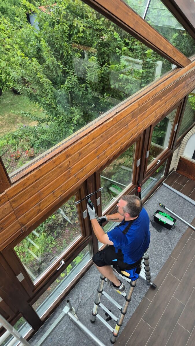 Terrassendach Vorher-Nachher — professionelle Reinigung in Rheinhessen